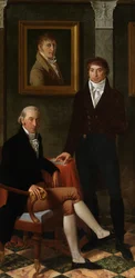 Vänskapsporträtt av konstnärerna François Wynckelman, François van der Donckt och Joseph Odevaere (olja på duk)