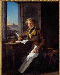 Porträtt av kompositören Victor Rifus (1798-1838) Målning av Joseph Court (1797-1865) 1822 Sön. 0,46x0,37 m Rouen, musee des Beaux Arts