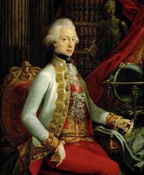 Storhertig Ferdinand III av Toscana 1769-1824 sitter i sitt bibliotek, 1797
