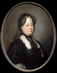 Porträtt av Marie Therese av Österrike (1717-1780), Imperatrice drottning av Ungern och Boheme-målning av Joseph Ducreux (1735-1802) 1700-talets sön. 0,8x0,65 m - Porträtt av Marie Therese av Österrike (1717-1780), kejsarinna drottning av Ungern och Böhmen