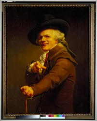 Självporträtt i mockning (Autoportrait en Moquer), odaterad (duk)