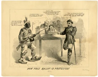 Hur den fria rösträtten skyddas, 1864