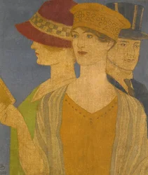 Arts and Crafts Movement: Besökare av en utställning av Southall, Joseph Edward (1861-1944)
