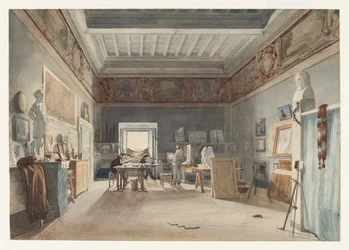En studio i Villa Medici, Rom