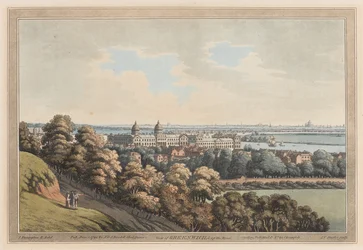 Utsikt över Greenwich och uppför floden