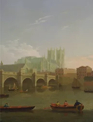 Westminster Abbey och Bridge