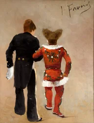 Två clowner, ca 1885.