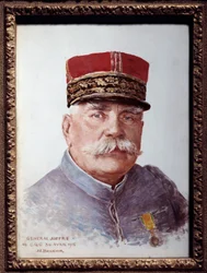 Porträtt av general Joffre (1852-1931), marechal of France Målning av Joseph Felix Bouchor (1853-1937). 1915. Dim. 0,33x0,24 m. Paris, Musée Carnavalet