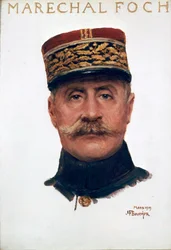 Porträtt av marskalk Ferdinand Foch