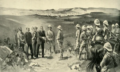"Den formella överlämnandet av Bloemfontein", 1900.