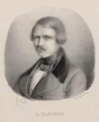 Porträtt av kompositören Jean-Georges Kastner 1810-1867.