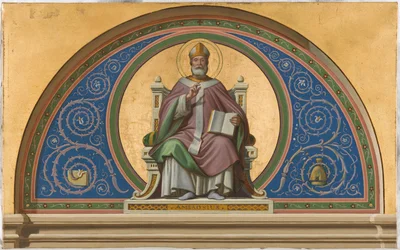 Skiss till kyrkan Saint-Ambroise: Saint Ambroise, ca 1866 (olja på duk)