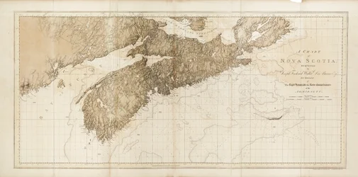 En karta över Nova Scotia