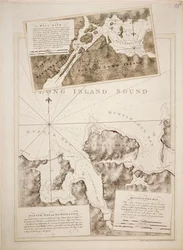Karta över Oyster Bay och Huntington Bay, Long Island Sound