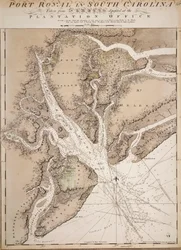 Karta över Port Royal i South Carolina, Amerikas förenta stater
