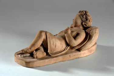Maquette för Jane Gott som en brud i skogen