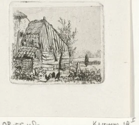 Kycklingar i en lada