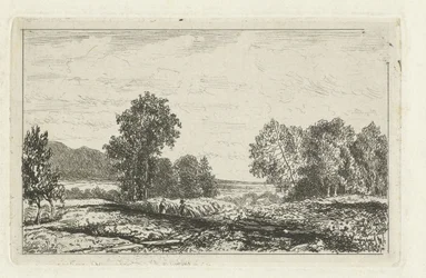 Landskap med två figurer