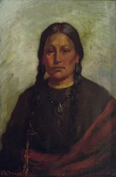 Hövding Little Chiefs dotter (olja på duk)