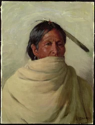 Standing-Deer-Taos (olja på duk)