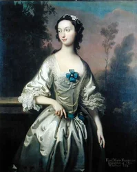 Porträtt av Frances Maria Fountayne (olja på duk)