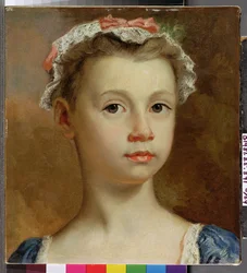 Skiss av en ung flicka, ca 1730-40
