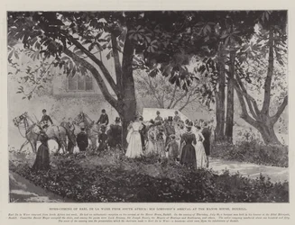 Earl de la Warrs hemkomst från Sydafrika, His Lordships ankomst till Manor House, Bexhill