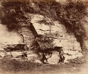 The Echo Rock, Fountains Abbey,1856 (foto)