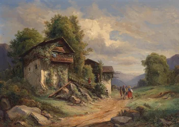 Joseph Höger Lantlig idyll 1852