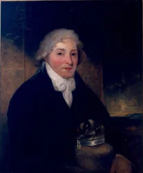 Venanzio Rauzzini med sin hund, turk, ca 1795