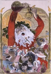 Merry Christmas av Kenny Meadows, från Illustrated London News