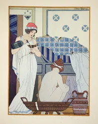 En badsits, illustration från 