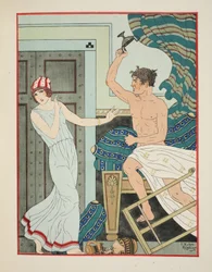 Koleriskt raseri, illustration ur Hippokrates verk, 1934