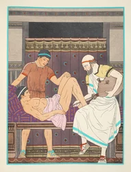 En lavemang, illustration från "Hippokrates verk", 1934