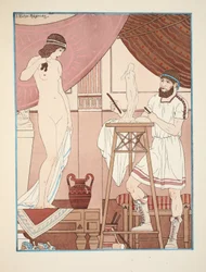 Skulpterandet av en staty, illustration ur "Hippokrates verk", 1934