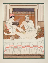 Svampbad, illustration ur «Hippokrates verk», 1934