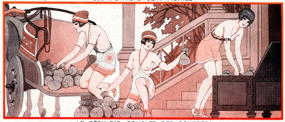 Vad var, under den olympiska perioden, Le Prix de Diane - Fullständiga tävlingsresultat - Le Result complet de races - illustration från la Vie Parisienne, 1927