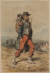 Soldat med hund, 1853.