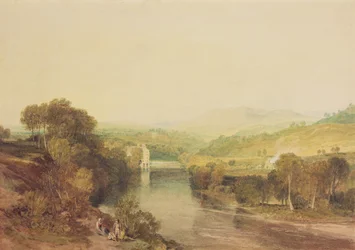 Addingham Mill on the Wharfe, West Yorkshire, ca 1808 (akvarell på papper)