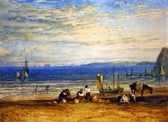 Babbacombe Bay (akvarell på papper)