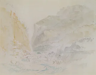Blue Stream, St. Gothard (akvarell på papper)