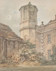 Brooke House, Hackney, London. Dr Monros privata asyl, ca 1794 (blyerts  akvarell på papper)
