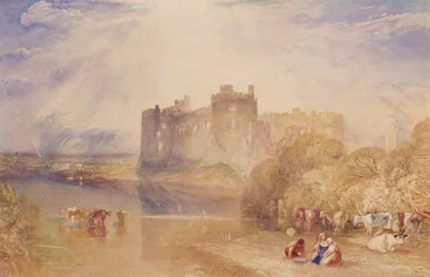 Carew Castle, Pembroke, ca 1832 (akvarell på papper)