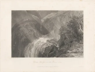 Kedjebron över floden Tees, 1838 (etsning och gravyr)