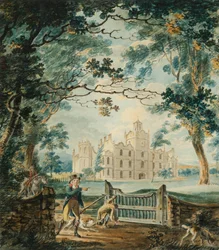 Cote House, nära Bristol, 1792 (wc och penna på papper)