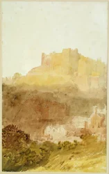 Durham Castle (akvarell på papper)