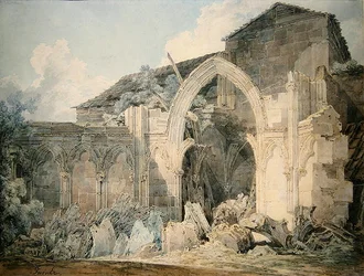 Hereford Cathedral (akvarell och penna och bläck på papper)