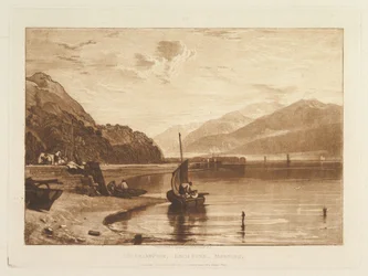 Inverary Pier, Loch Fyne, morgon, del VII, plansch 35 ur "Liber Studiorum"