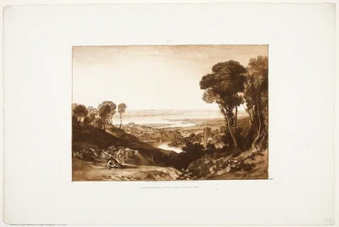 Korsningen mellan Severn och Wye, från Liber Studiorum, nr. 28