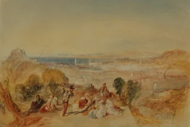 Neapel, ca 1850-51 (penna och akvarell på papper)